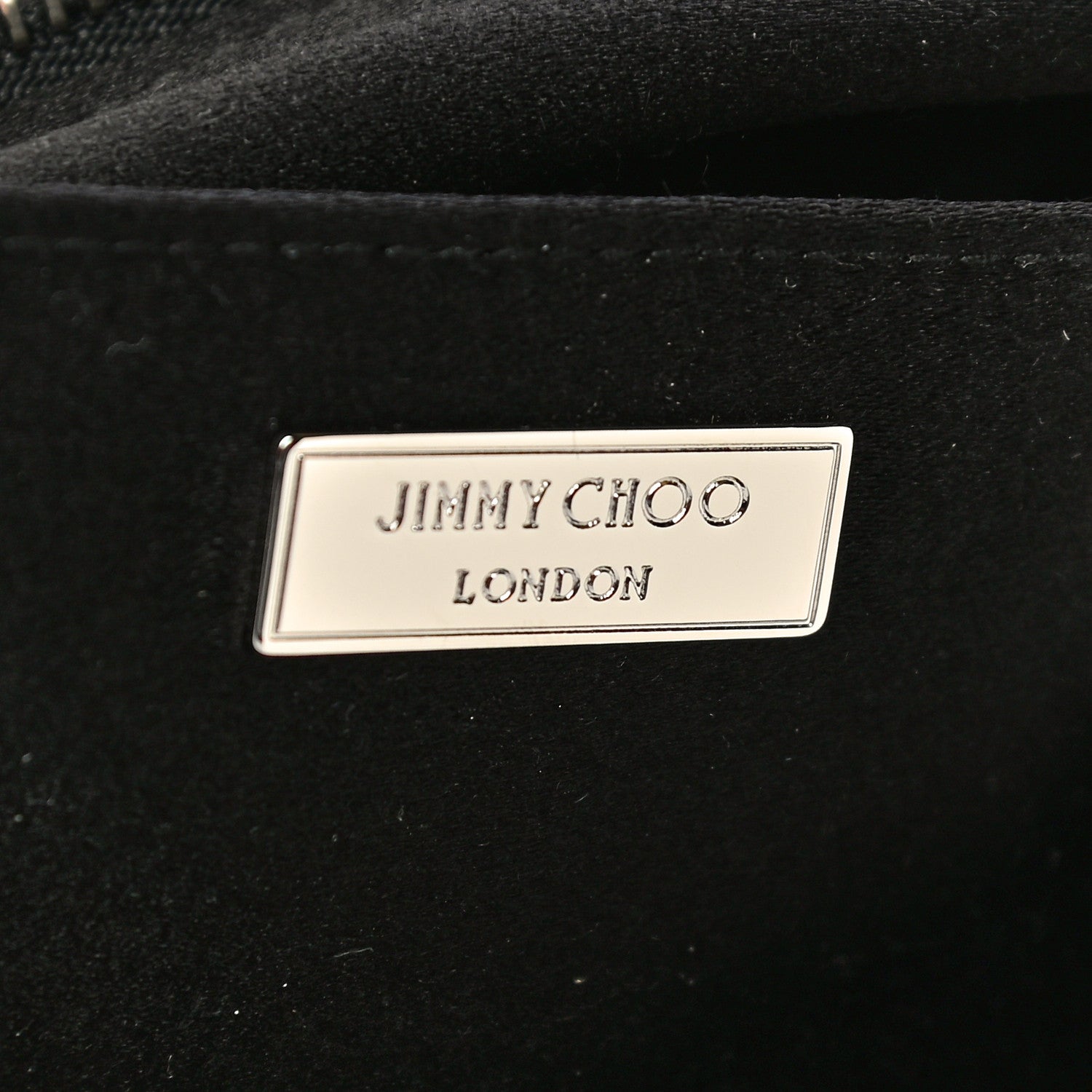 Jimmy Choo Lambskin Daisy Foldover Clutch Black 5 of 9