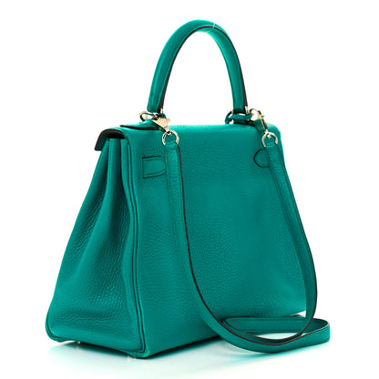 Hermes Taurillon Clemence Kelly Retourne 28 Turquoise 3 of 18