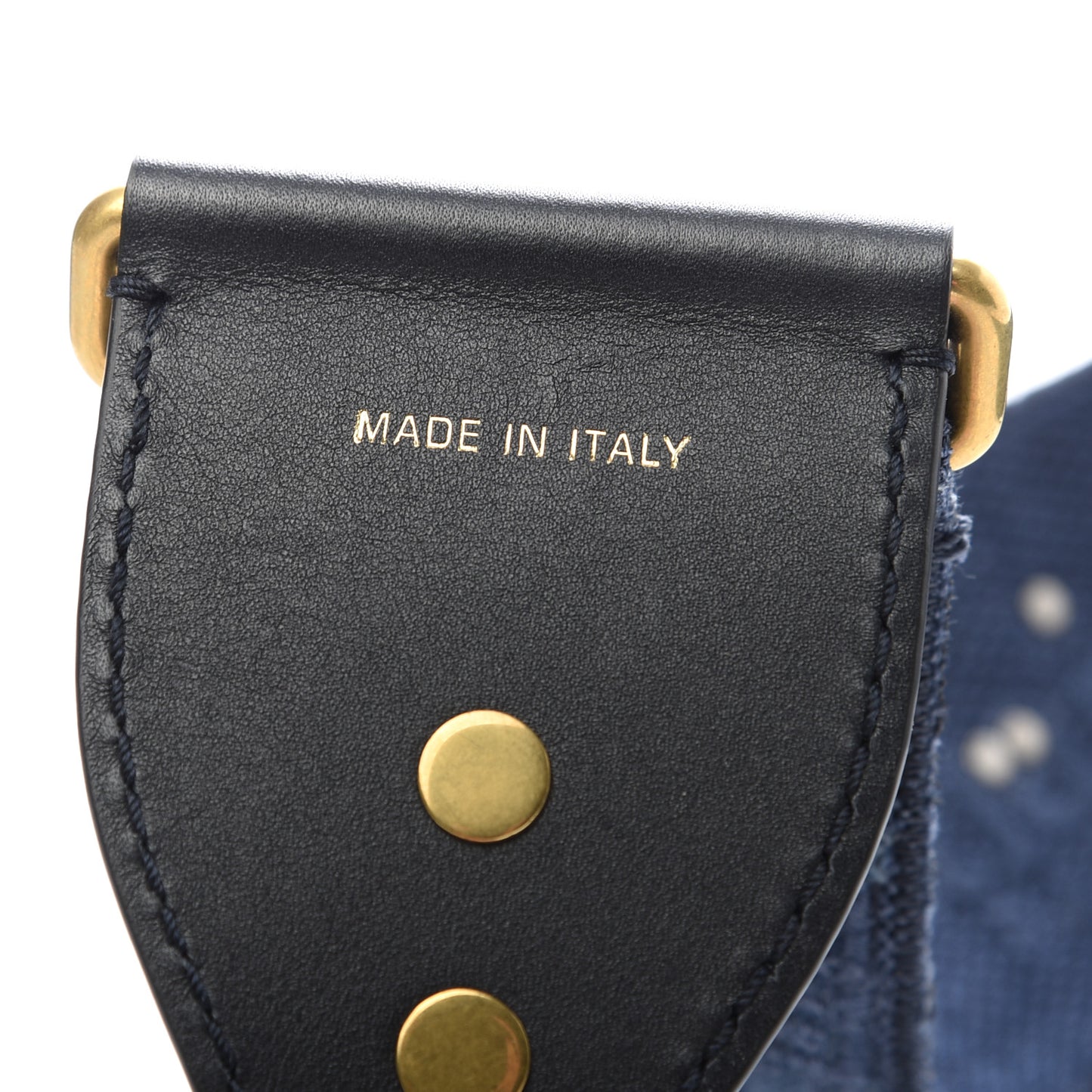 Oblique Studded Shoulder Strap Blue