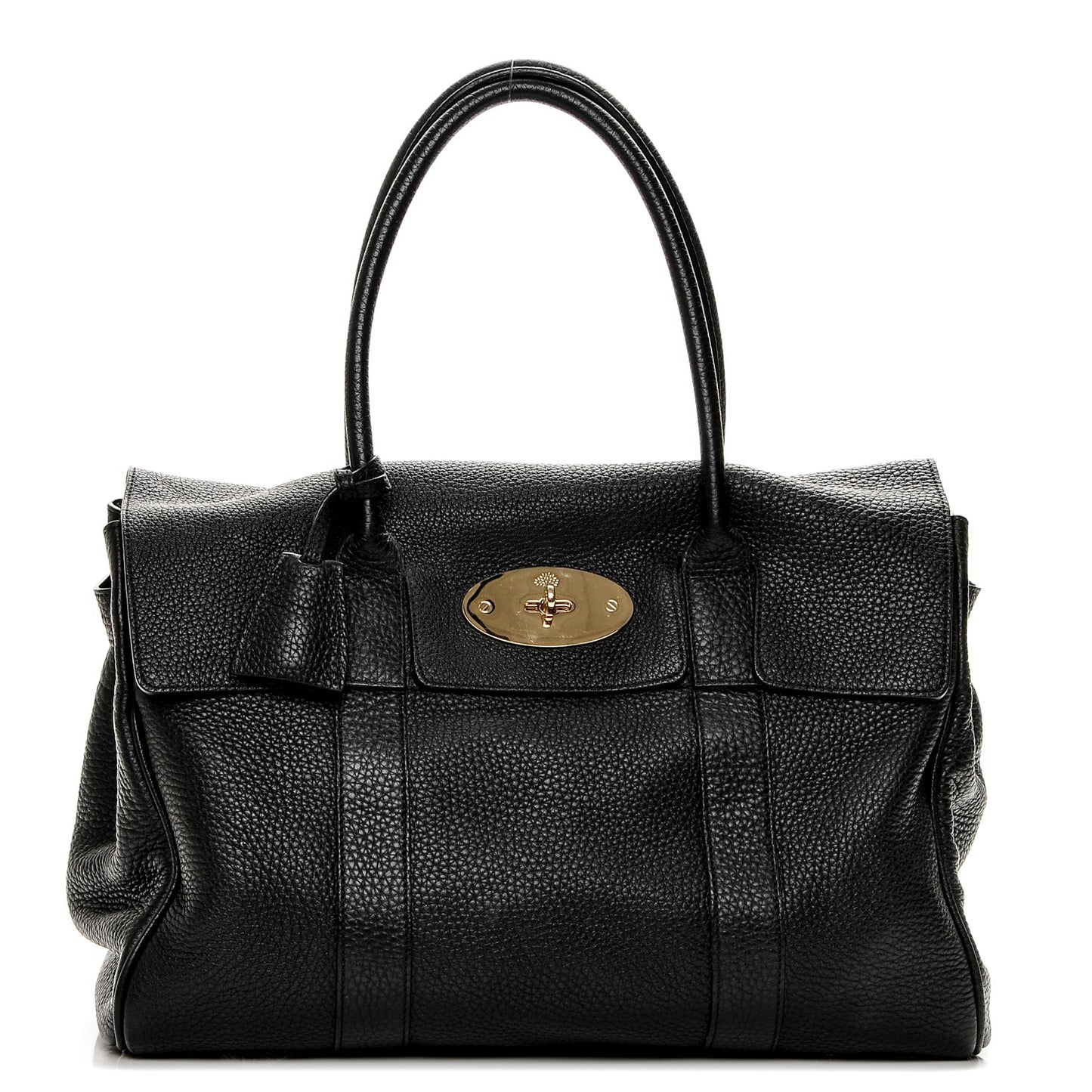 Spongy Pebbled Leather Bayswater Black