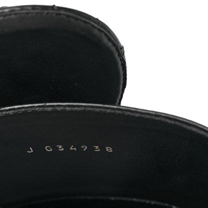 Chanel Calfskin Quilted CC Boots 39.5 Black 7 of 7