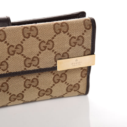 Gucci Monogram Margaux Calfskin Dice Continental Wallet Beige Ebony Dark Brown 8 of 9
