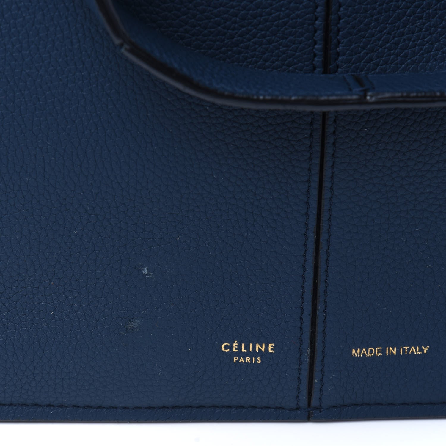 Celine Baby Grained Calfskin Medium Tri-Fold Bag Steel Blue 17 of 21