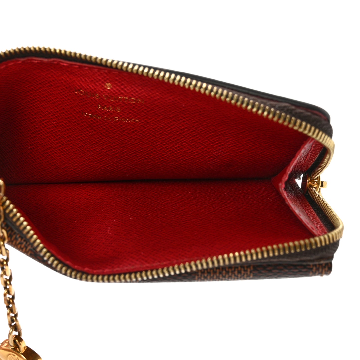 Damier Ebene Recto Verso Card Holder Red
