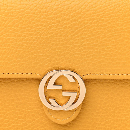 Gucci Dollar Calfskin Interlocking G Chain Wallet New Buttercup 8 of 10