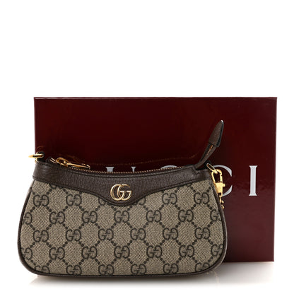 Gucci GG Supreme Monogram Textured Dollar Calfskin Mini Ophidia Chain Bag Beige Ebony 10 of 10