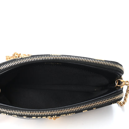 Chanel Calfskin Crocodile Embossed Graffiti 2.55 Cocodile Reissue Clutch With Chain Black Gold 4 of 4
