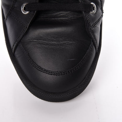 Chanel Calfskin Pearl High Top CC Sneakers 36 Black 11 of 16