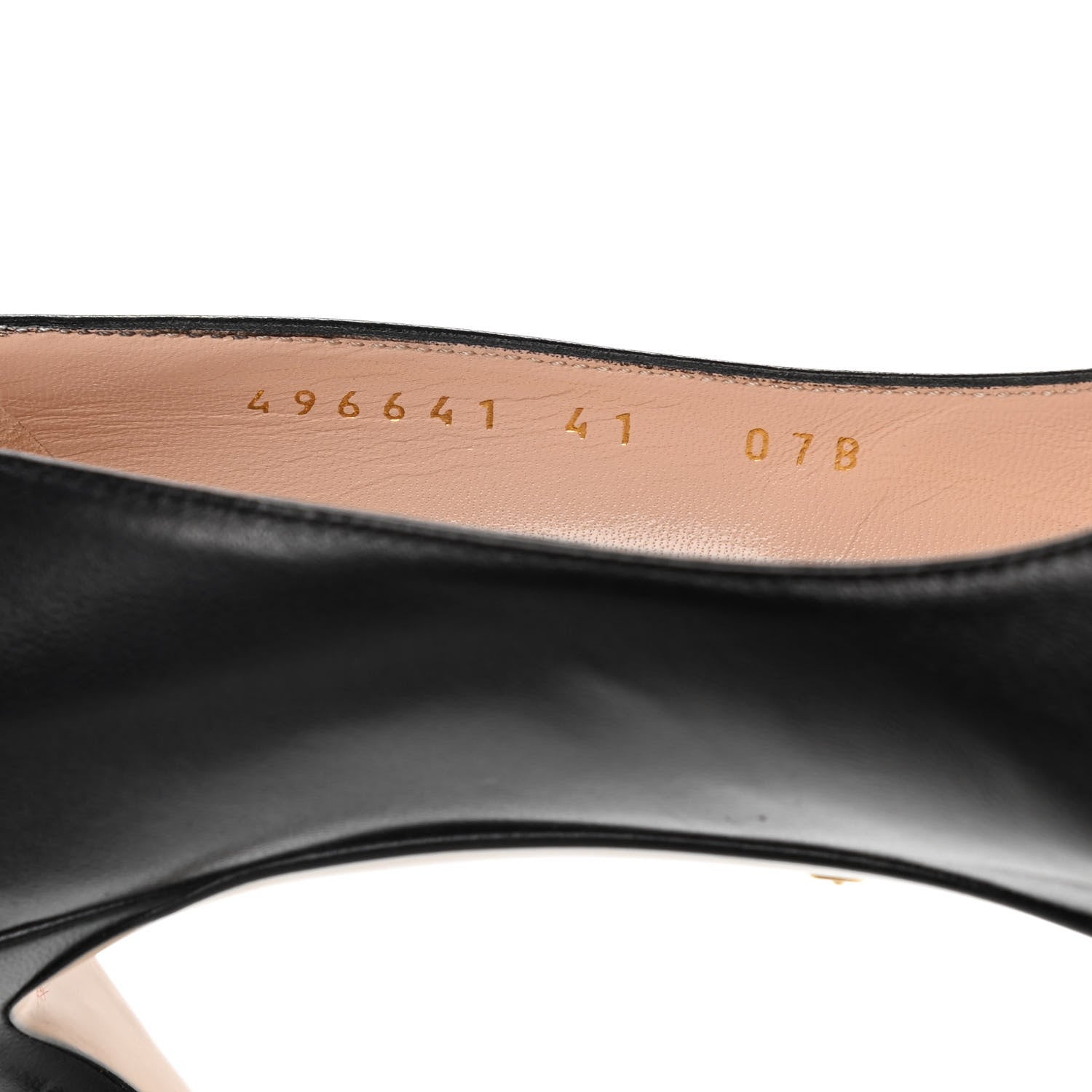 Gucci Nappa Queen Margaret Mid Heel Pumps 41 Black 9 of 16