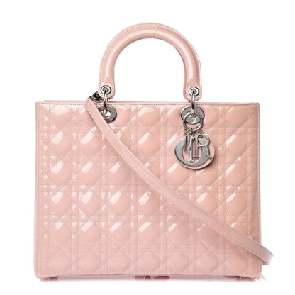 Christian Dior Patent Cannage Large Lady Dior Light Pink 1 of 19