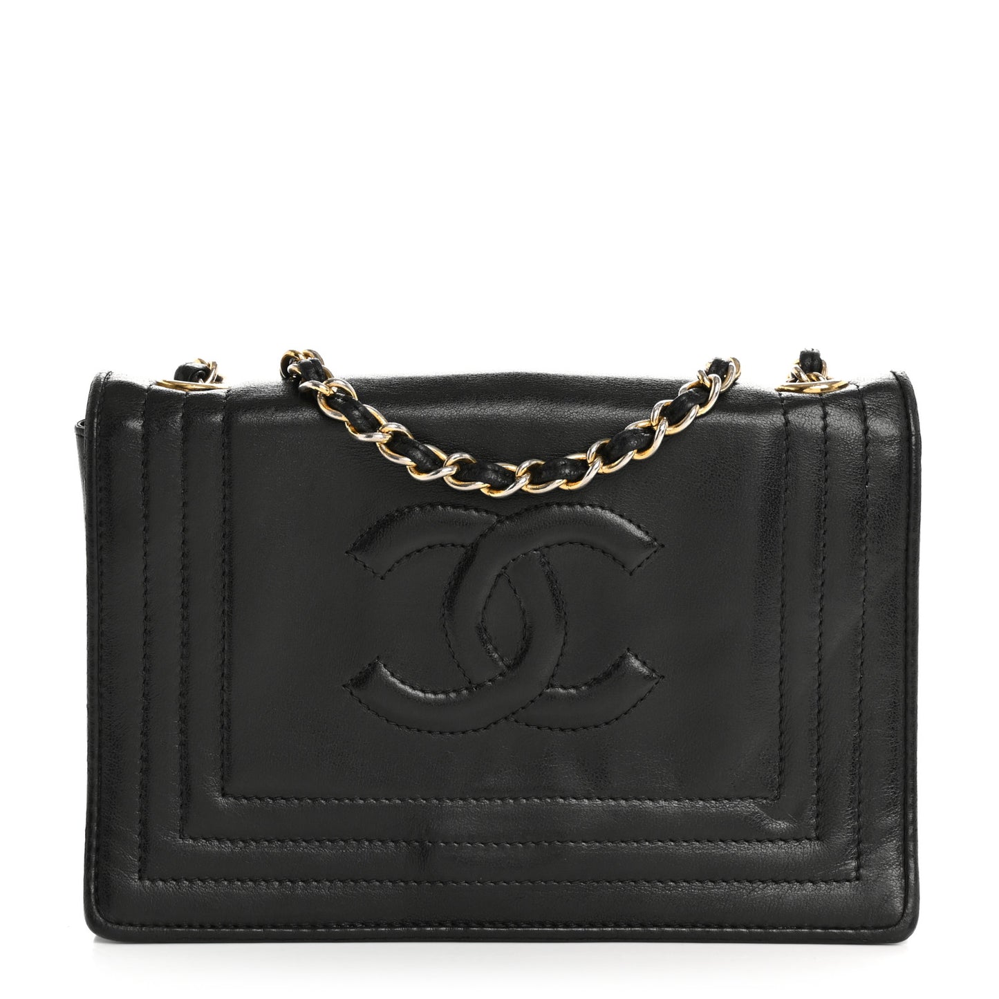 Lambskin CC Single Flap Black