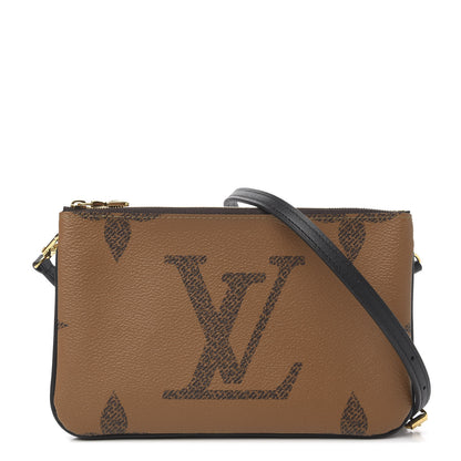Louis Vuitton Reverse Monogram Giant Double Zip Pochette 1 of 10