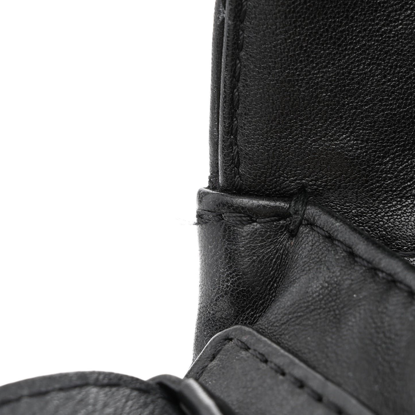 Lambskin Quilted Messenger Bag Black