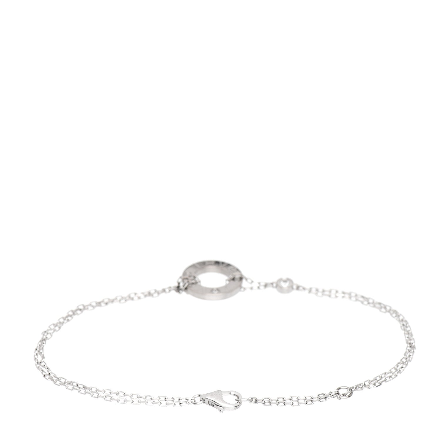 Cartier 18K White Gold Diamond LOVE Bracelet 3 of 4