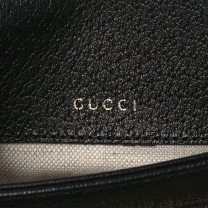 Gucci Jacquard Black Denim GG Monogram Textured Dollar Calfskin Horsebit 1955 Shoulder Bag Black Ivory 7 of 13