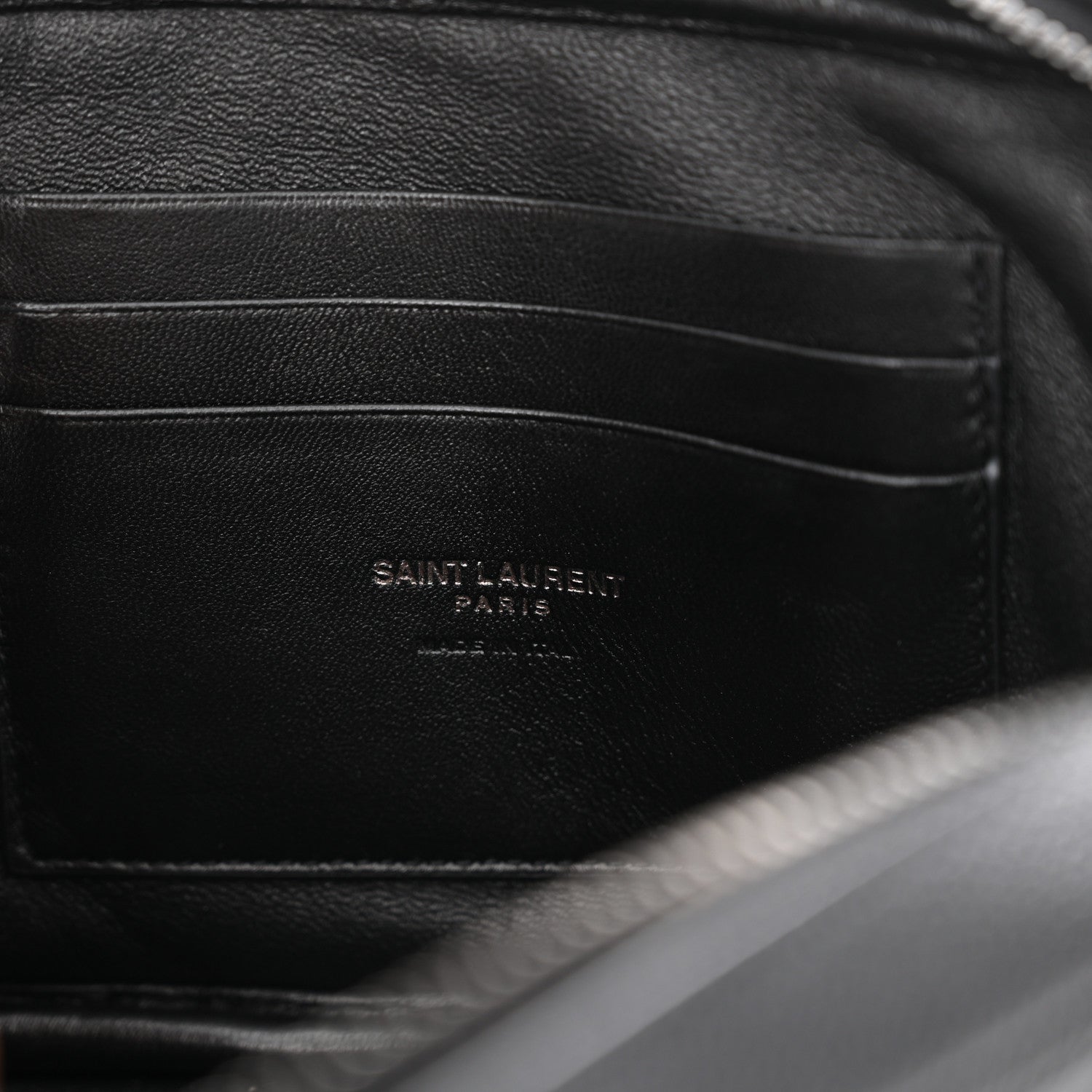 Saint Laurent Grain De Poudre Matelasse Monogram Mini Lou Camera Bag Black 6 of 10
