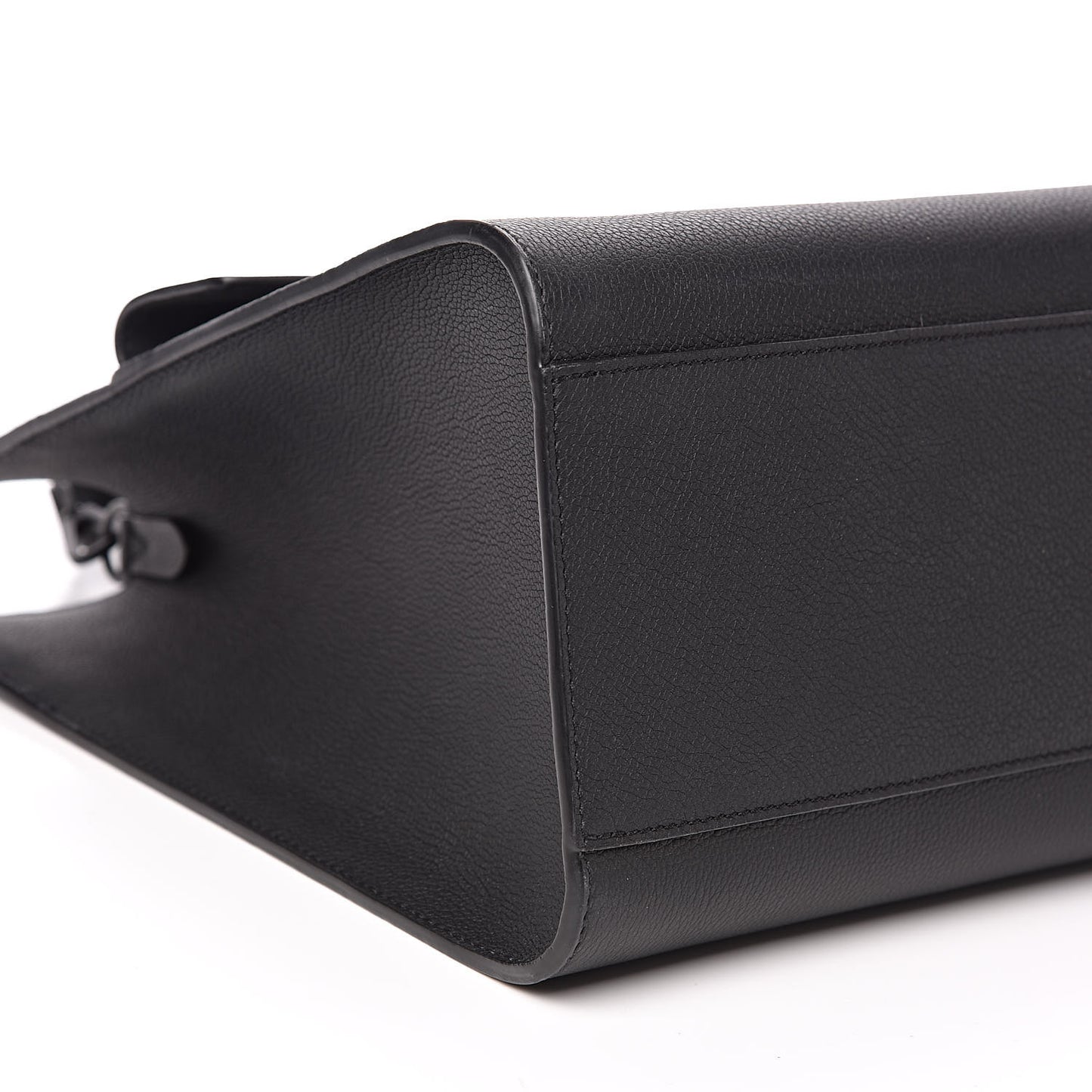 Soft Calfskin Lockme Tote MM Black