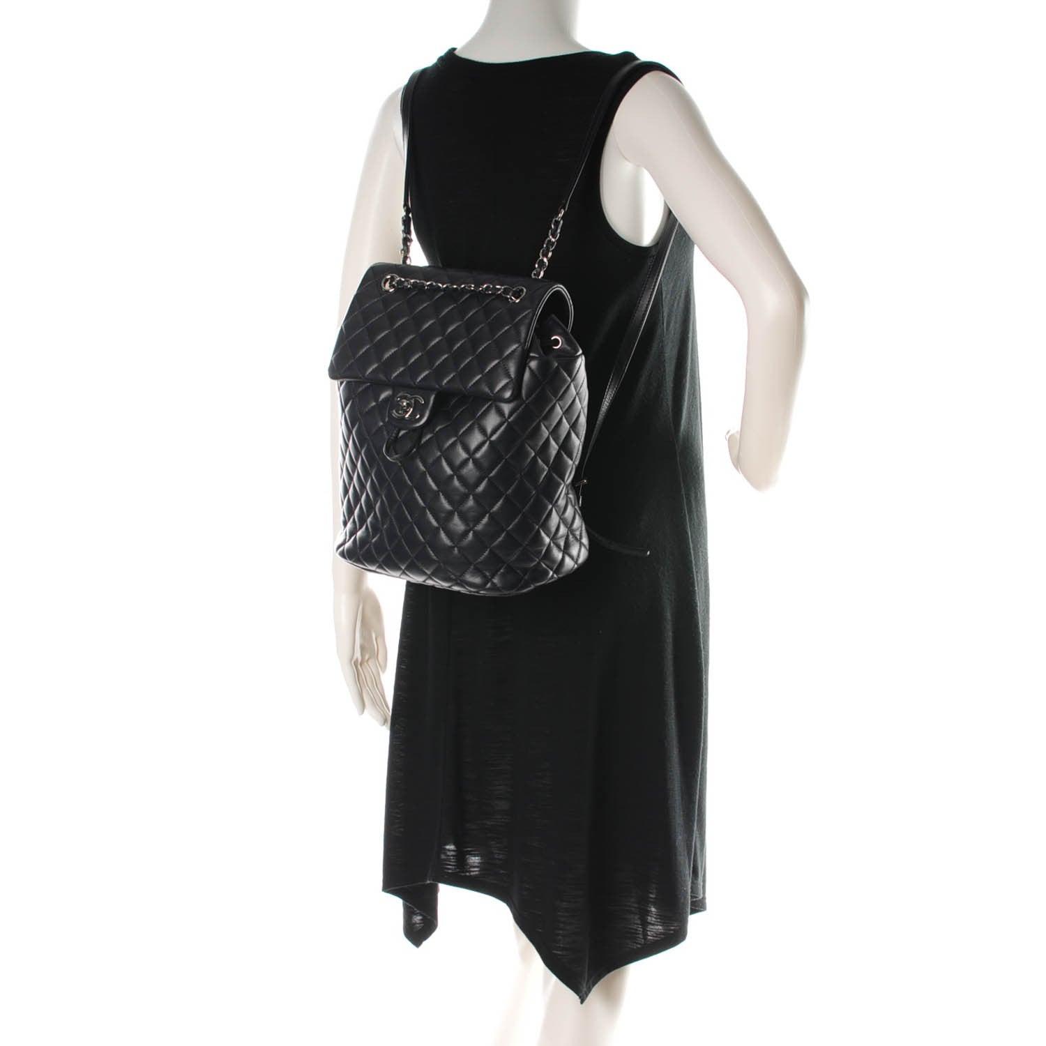 Chanel Lambskin Quilted Large Urban Spirit Backpack Navy 2 of 7