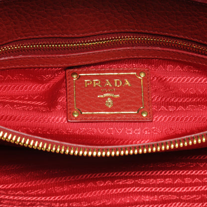 Prada Vitello Daino Lux Small Tote Rosso 5 of 9