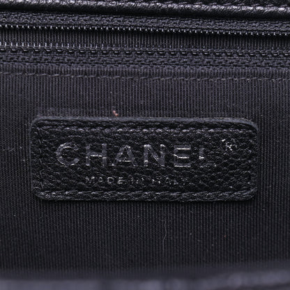 Chanel Caviar Chevron Quilted Large Puffy CC Flap Black 6 of 10