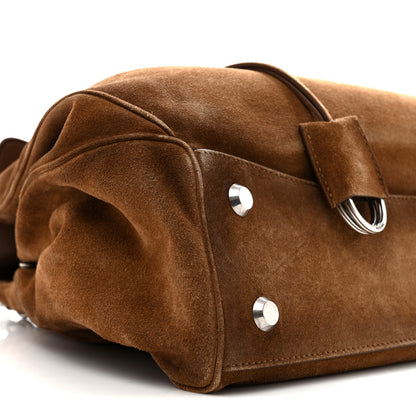Balenciaga Waxed Suede Calfskin Medium Rodeo Top Handle Handbag Camel 9 of 13