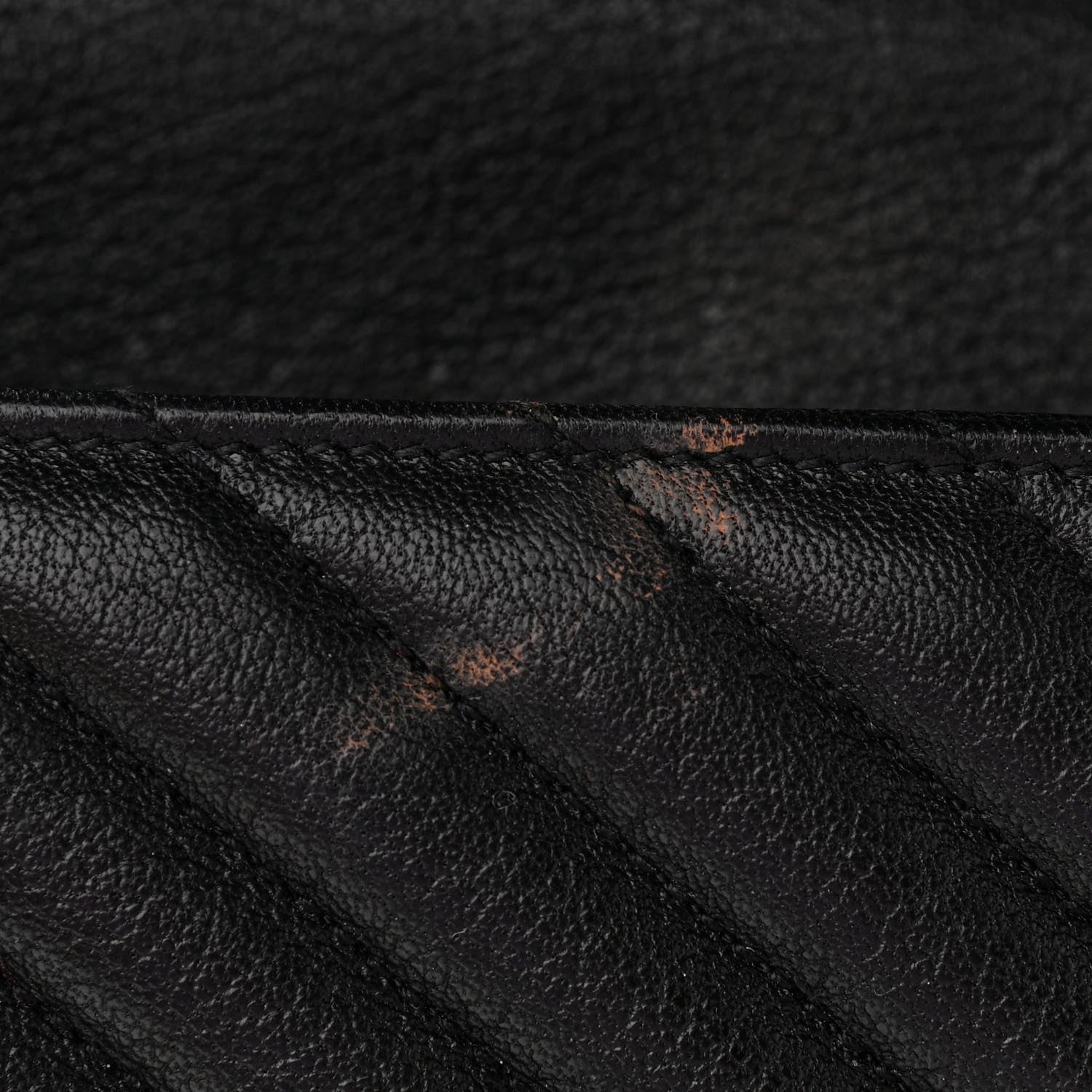 Saint Laurent Sheepskin Matelasse Chevron Monogram Monochrome Large College Satchel Black 10 of 12