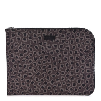 Gucci Canvas Animal Print Document Case Brown 1 of 9