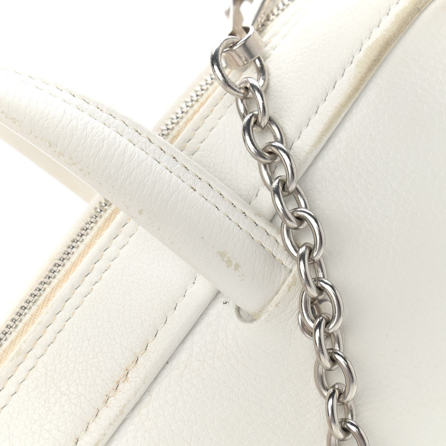 Balenciaga Calfskin XS Triangle Chain Duffle White 13 of 13