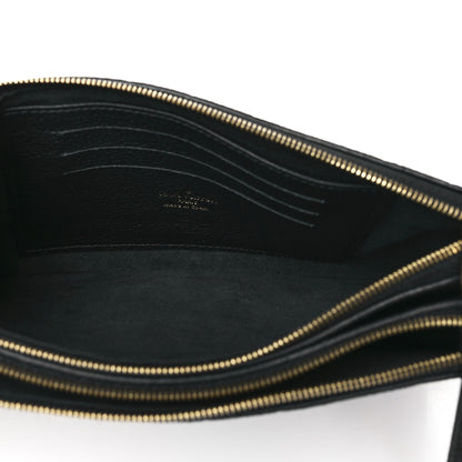 Louis Vuitton Empreinte Double Zip Pochette Black 6 of 12