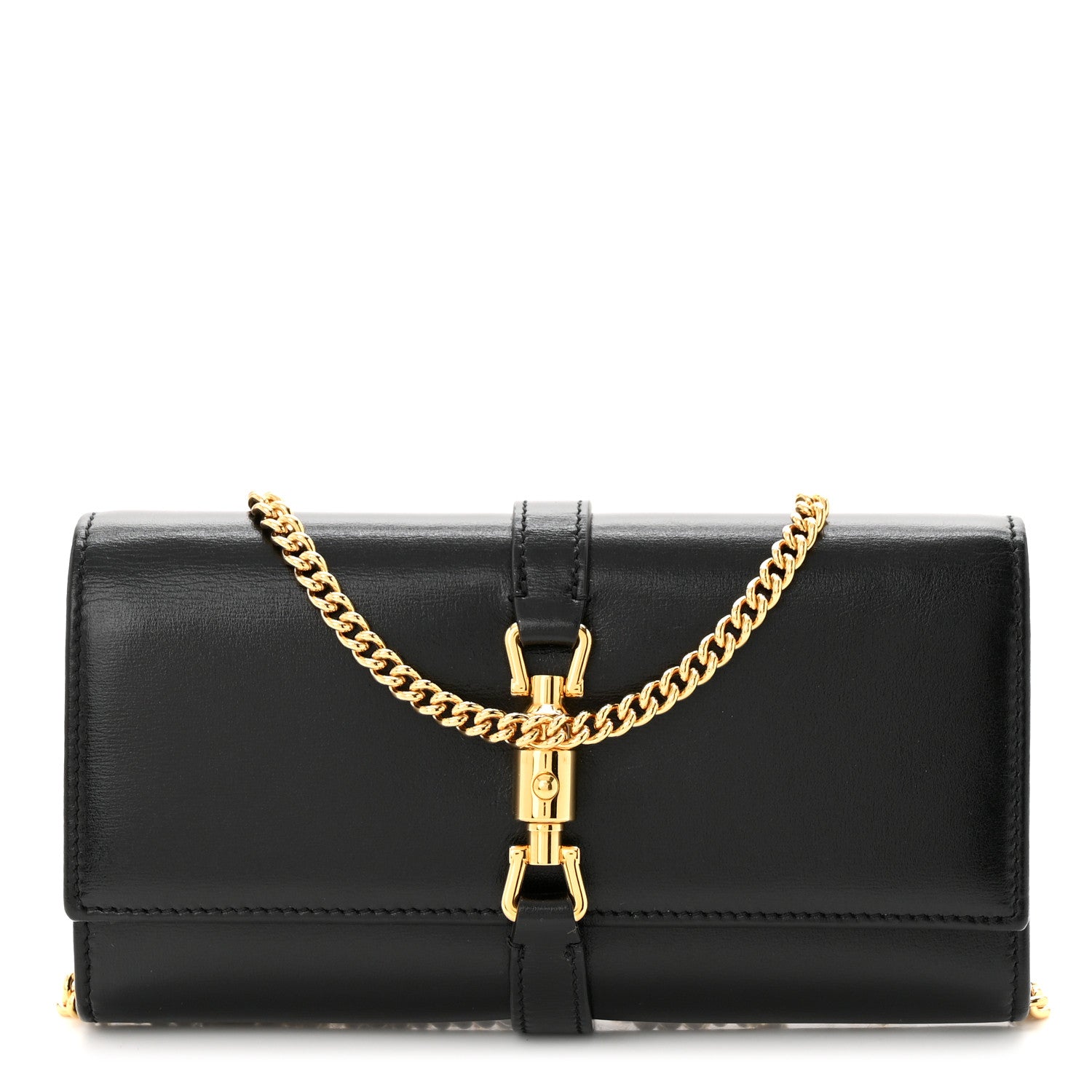 Gucci Calfskin Jackie 1961 Chain Wallet Black 1 of 11