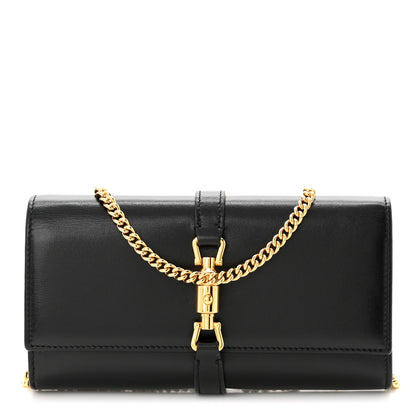 Gucci Calfskin Jackie 1961 Chain Wallet Black 1 of 11