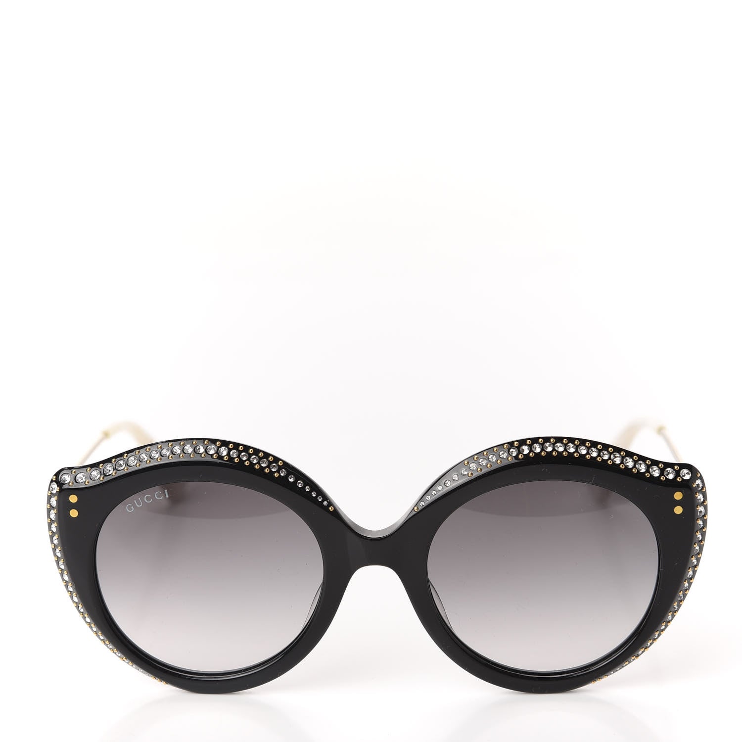 Gucci Metal Crystal Cat Eye Sunglasses GG0214S Sunglasses Black 2 of 7