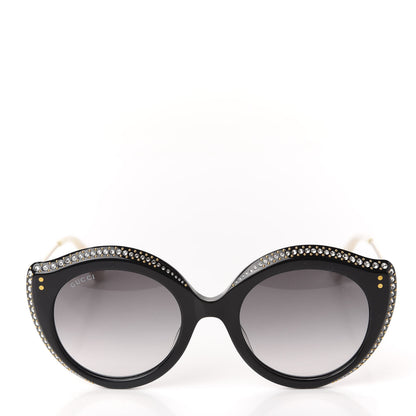 Gucci Metal Crystal Cat Eye Sunglasses GG0214S Sunglasses Black 2 of 7