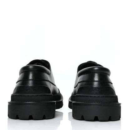 Christian Dior Nubuck Calfskin Oblique Explorer Boat Shoe 40 Black Beige 5 of 8