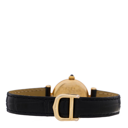 Cartier Sterling Silver Vermeil Alligator 24mm Must de Colisee Quartz Watch Black 3 of 4