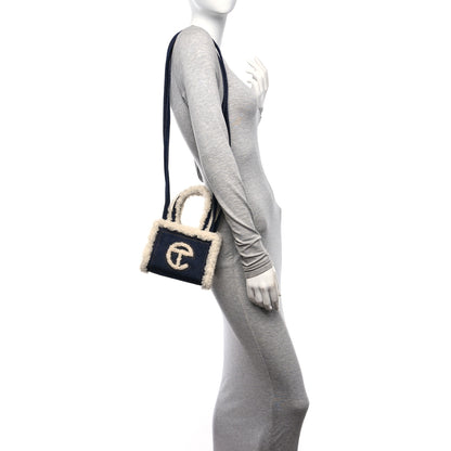 Telfar X UGG Denim Shearling Small Shopping Bag Raw Denim 2 of 12