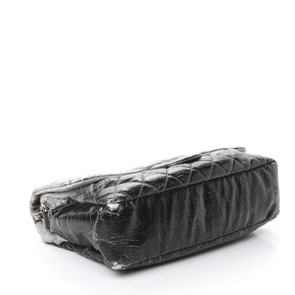Chanel Vinyl Quilted Jumbo Melrose Degrade Flap Black 4 of 16
