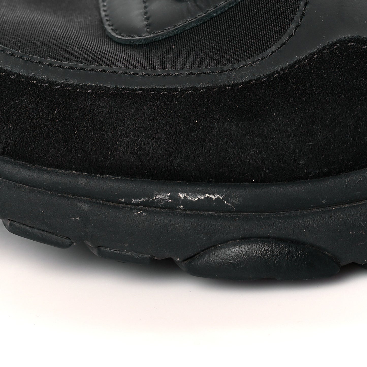 Fabric Calfskin Suede CC Sneakers 38 Black