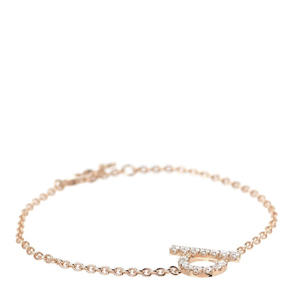 Hermes 18K Rose Gold Diamond Finesse Bracelet ST 1 of 5