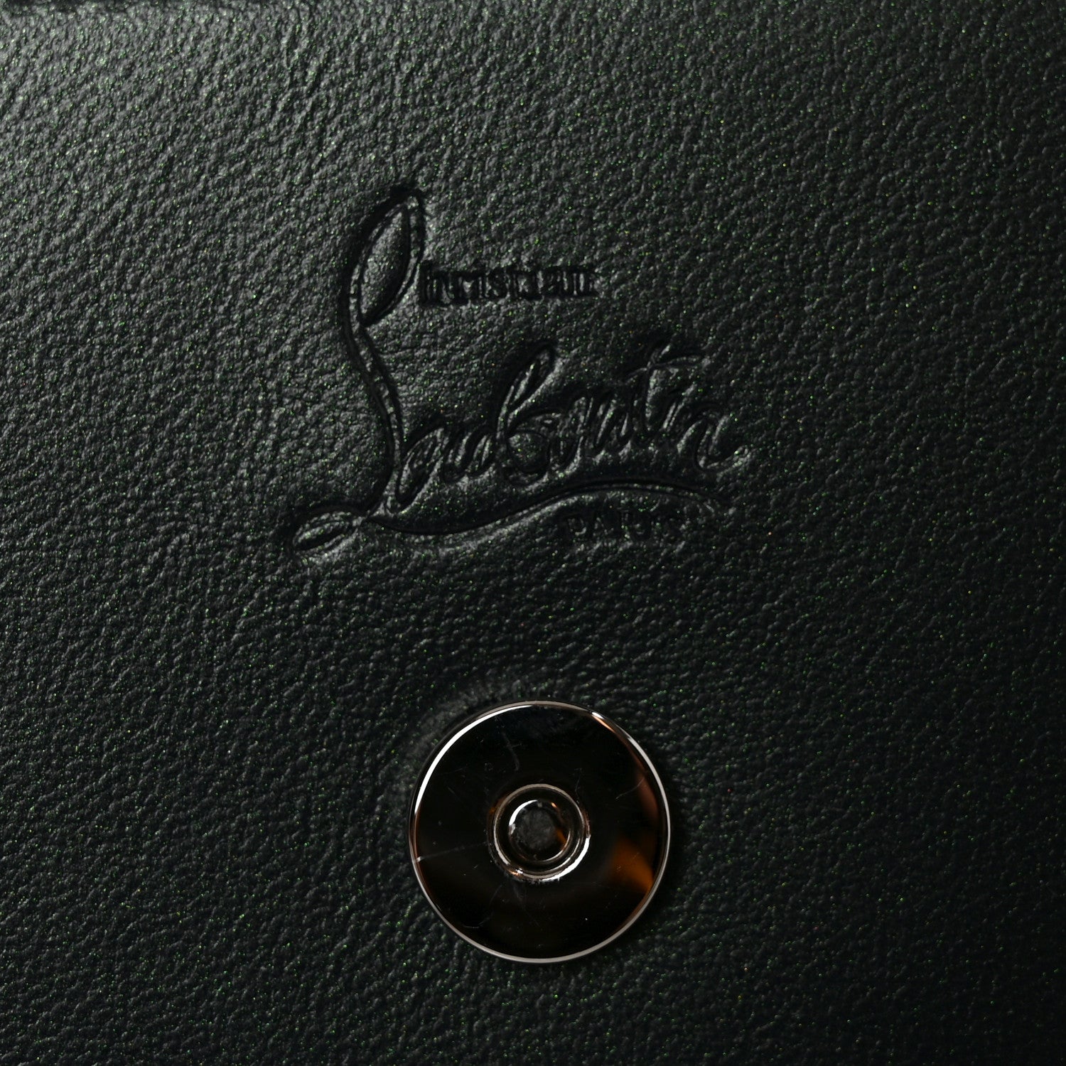 Christian Louboutin Calfskin Spikes Loubinthesky Paloma Clutch Zaffiro Zaffiro 5 of 9