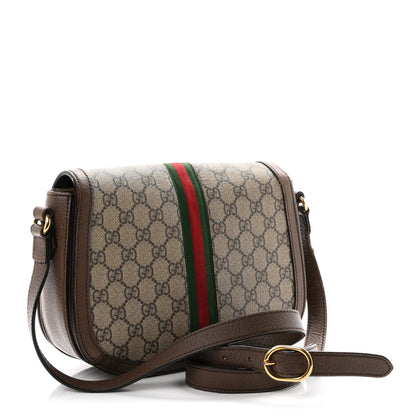 Gucci GG Supreme Monogram Web Small Ophidia Flap Messenger Bag Brown 2 of 9