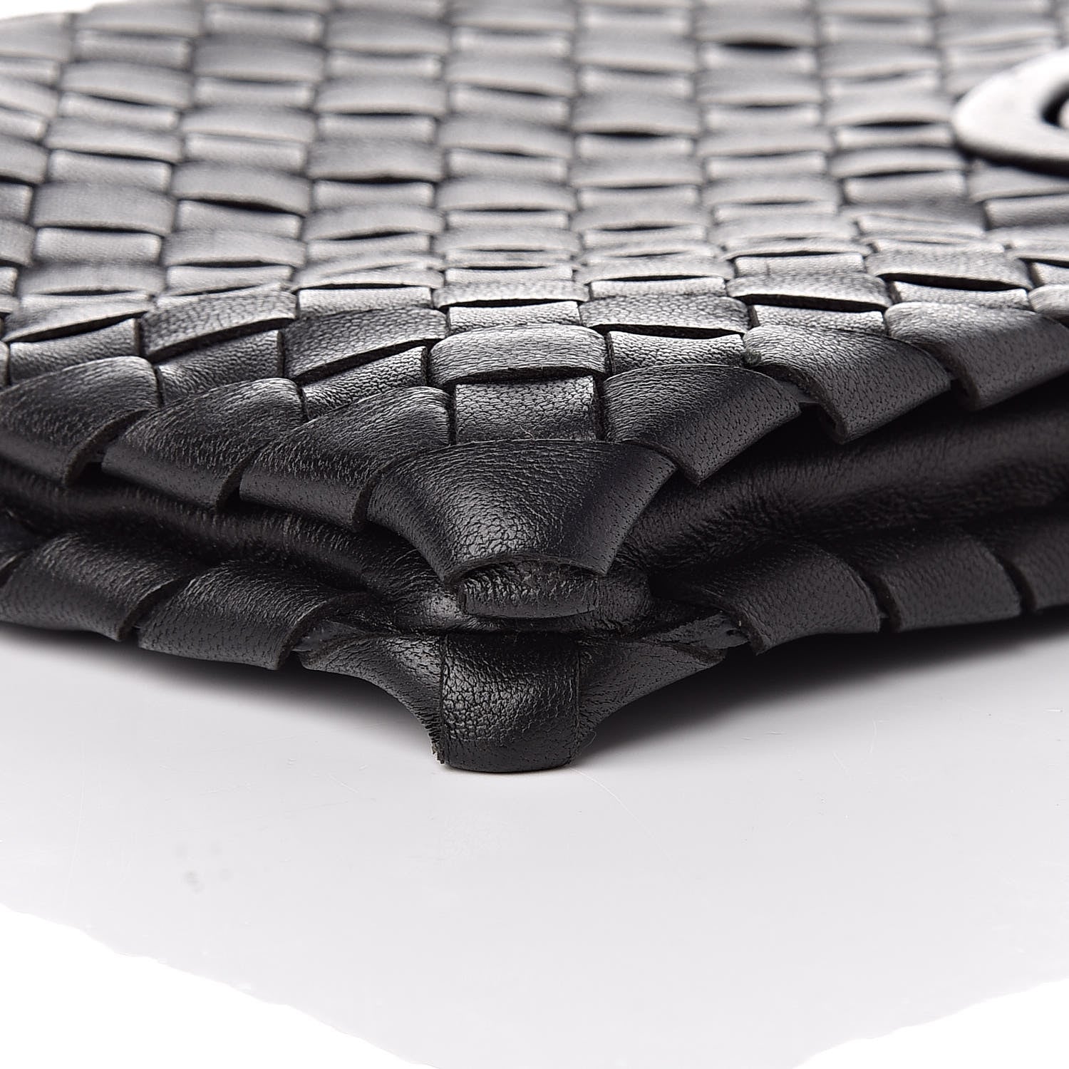 Bottega Veneta Nappa Intrecciato Turnlock Clutch Black 5 of 9