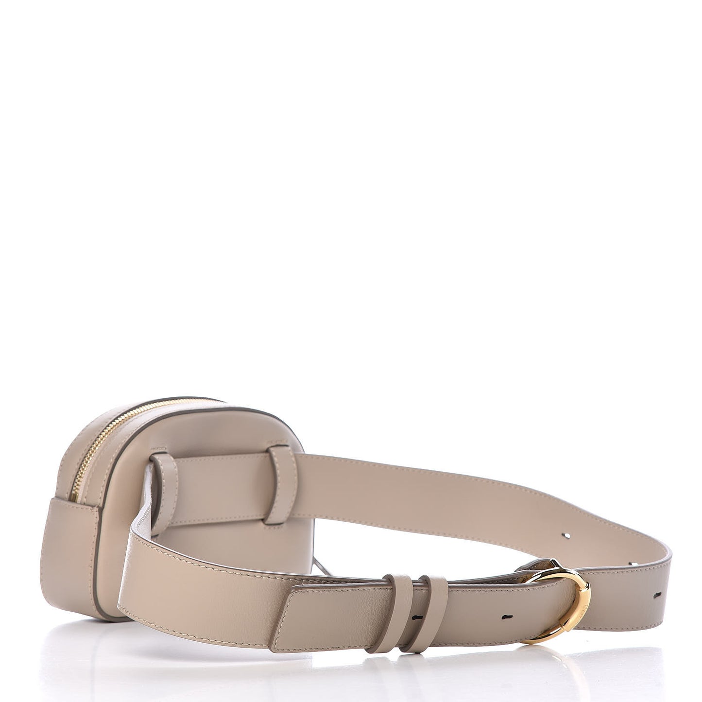 Smooth Calfskin Little Horses Embroidered Signature Belt Bag Pastel Grey