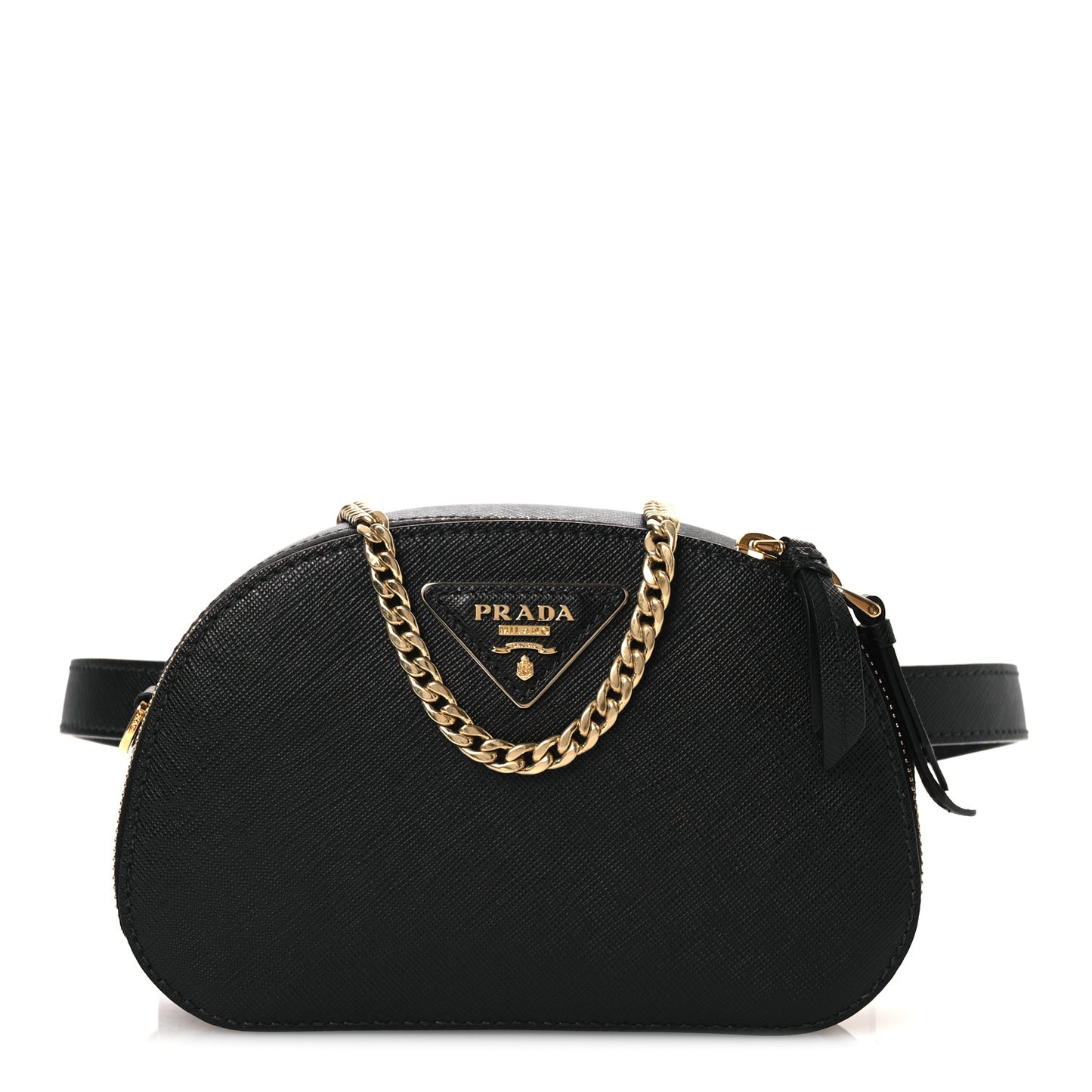 Saffiano Lux Odette Belt Bag Black