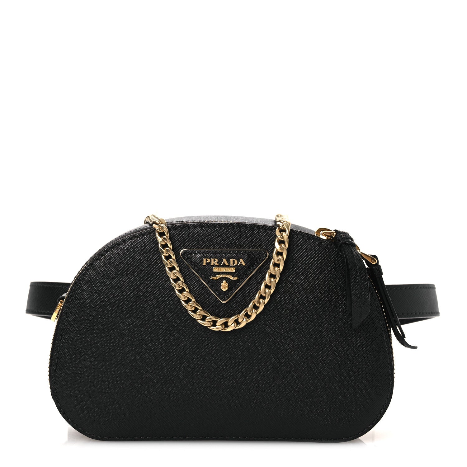 Prada Saffiano Lux Odette Belt Bag Black 1 of 9