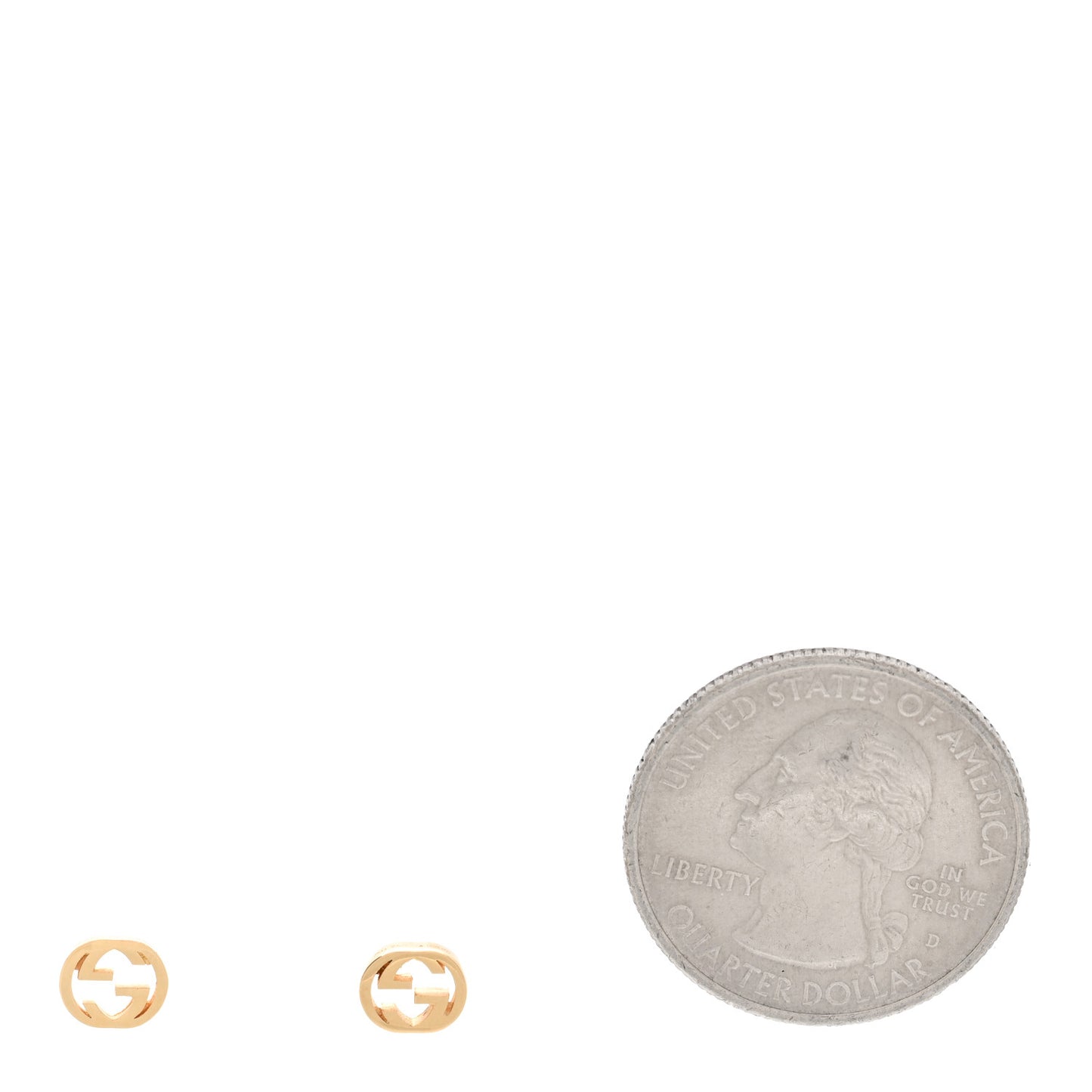 18K Yellow Gold Interlocking G Stud Earrings