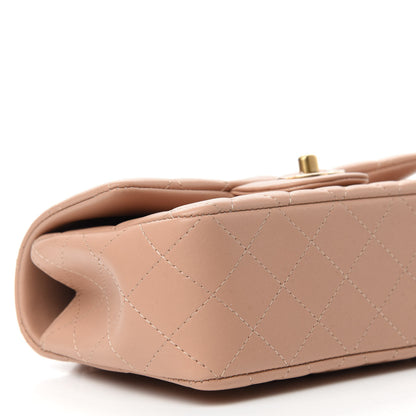 Chanel Lambskin Quilted Mini Top Handle Rectangular Flap Beige 9 of 11