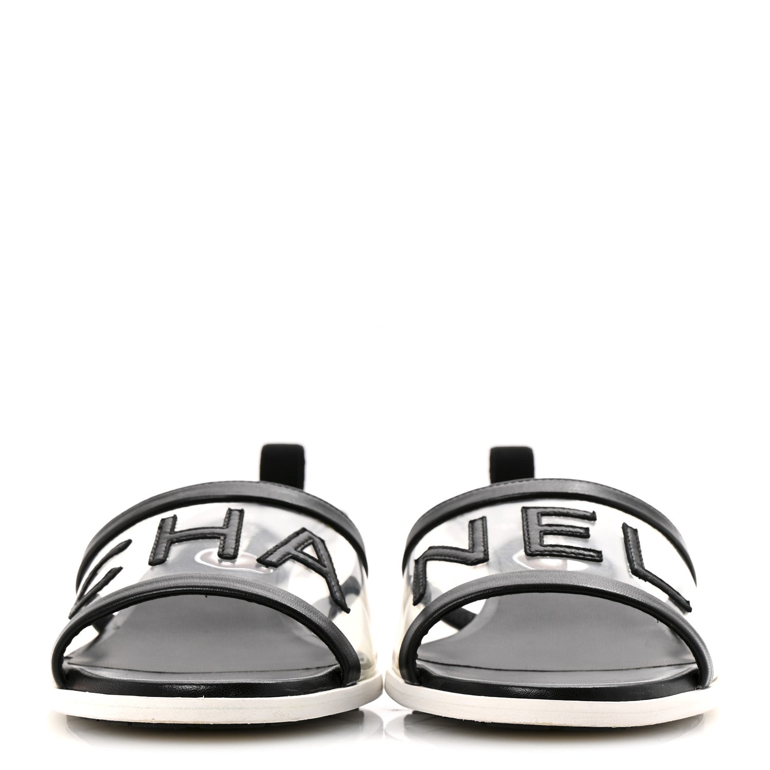 Chanel PVC Lambskin Logo Mules 41 Black 3 of 12