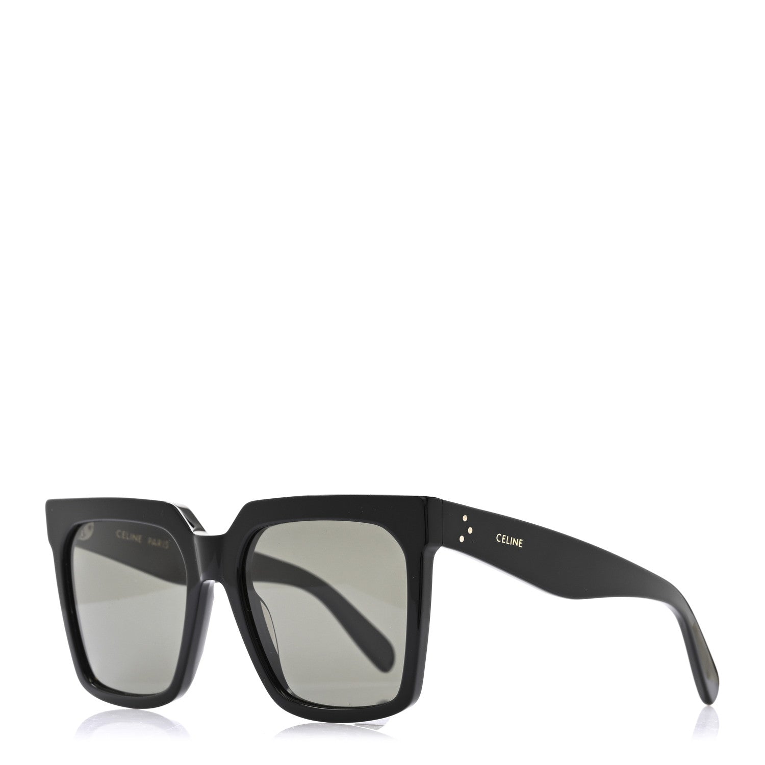 Celine Acetate Polarized Oversized Sunglasses CL4055IN Black 1 of 6