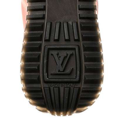 Louis Vuitton Suede Damier Azur Run Away Sneakers 35 Pink 8 of 8